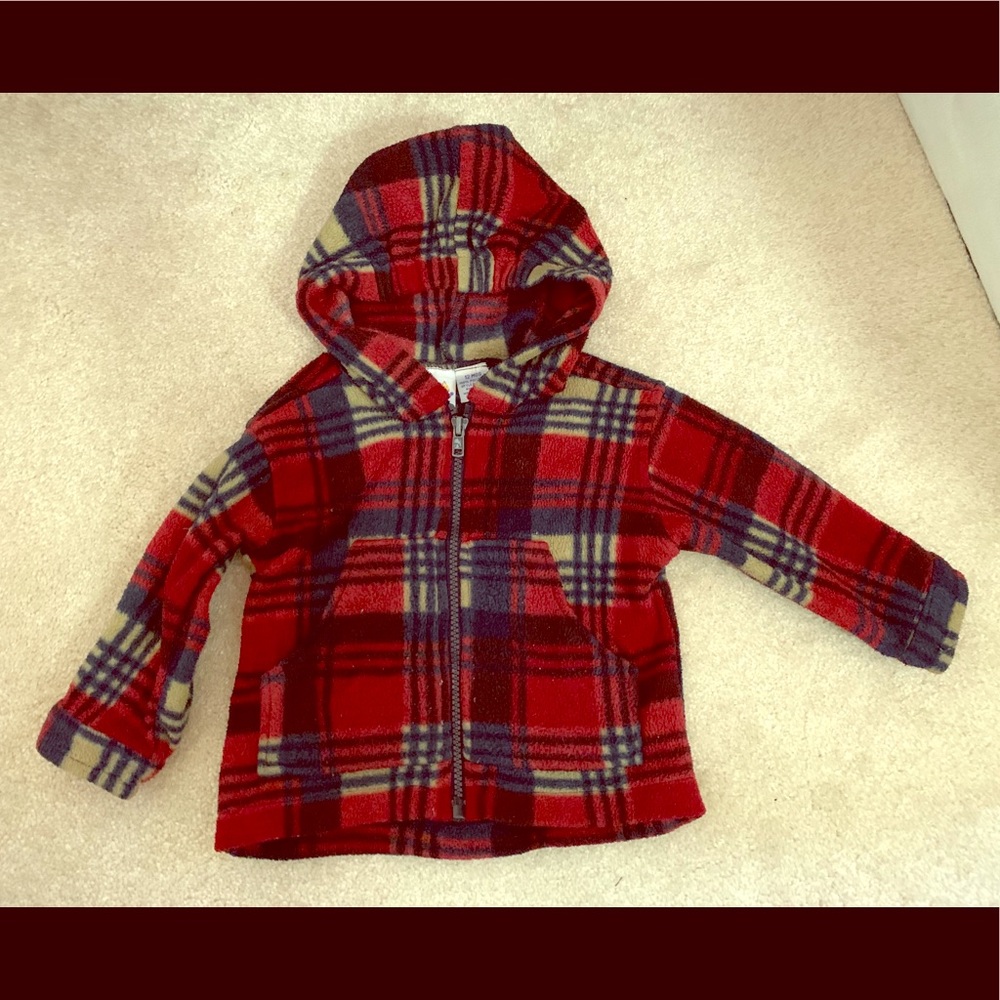 miniwear Plaid Zip Up Hoodie